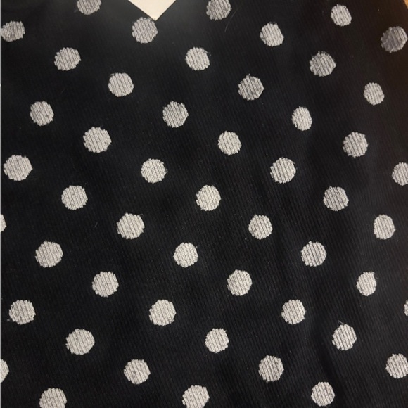 NWT Zara Black and White Fitted Polka Dot Mini Dress - Picture 3 of 6